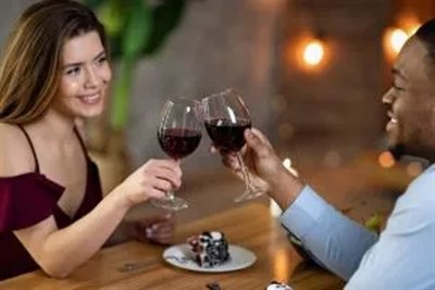Couple having a romantic dinner Photo