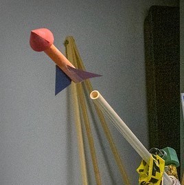Paper rocket launch Photo