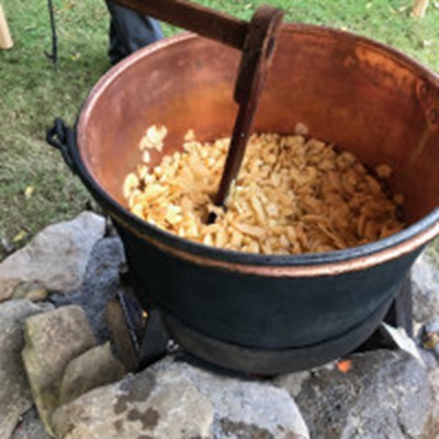 Apple butter in large pot Photo