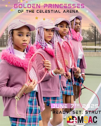 Youth models on the tennis court Photo