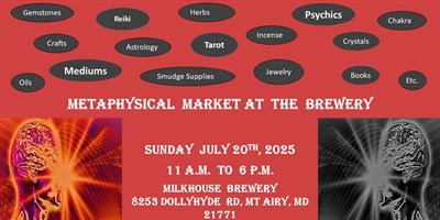 Come for the metaphysical vendors and stay for the beer. Photo