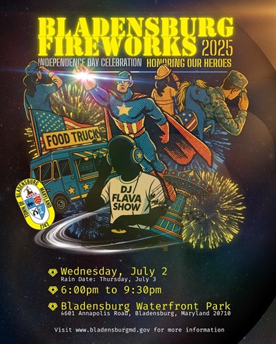 2025 Bladensburg Fireworks Flyer Photo