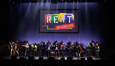 RENT in Concert performers on stage. Photo