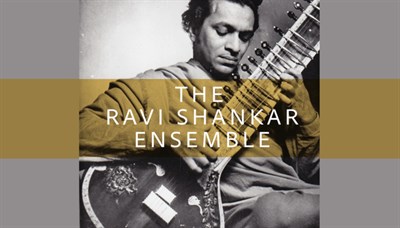 Ravi Shankar Ensemble playing the sitar. Photo