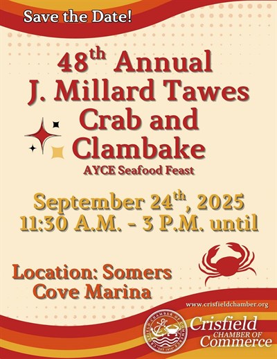 Information flyer for J. Millard Tawes Crab & Clambake. Photo