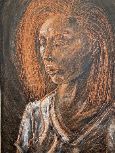 Self Portrait Figure Drawing. Photo