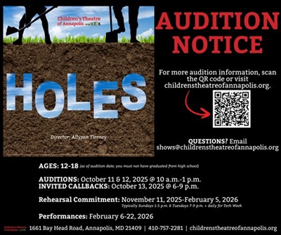 Audition Notice: HOLES at Children's Theatre of Annapolis Photo