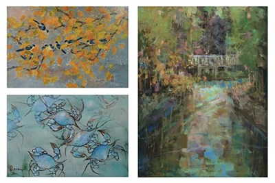Watercolor and Oil Paintings Photo