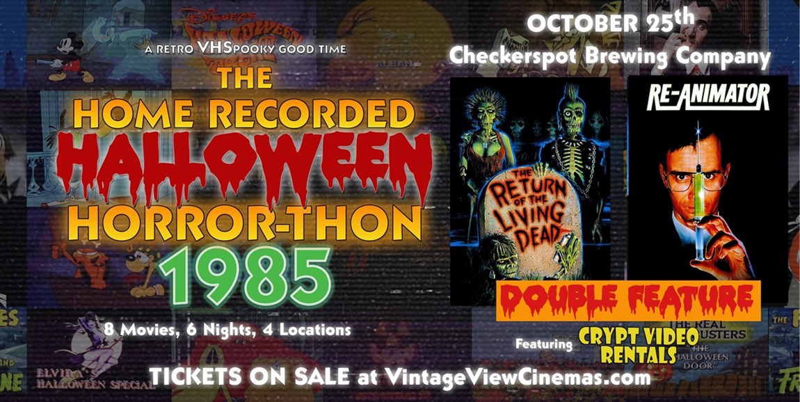 Punk zombies & mad science—Return of the Living Dead + Re-Animator (1985)—with Crypt Video Rentals Photo