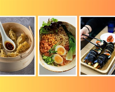 A collage of Asian cuisine Photo