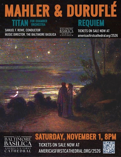Event flyer for Mahler and Duruflé concert Photo
