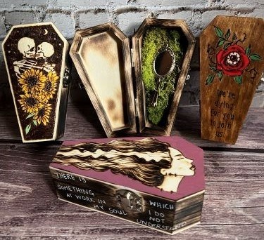 Woodburning Coffins Photo