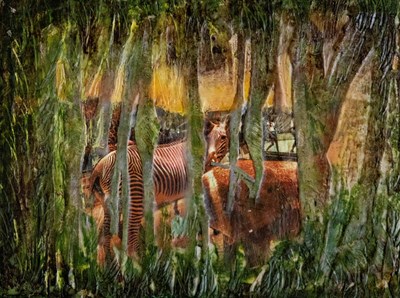 Mixed media on wood panel Photo