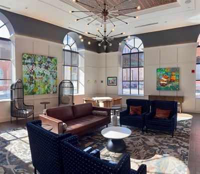 Photo of some of the works displayed at the exhibition. Photo