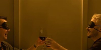 A unique dining experience you can enjoy with your partner, family and friends Eating while blindfo Photo