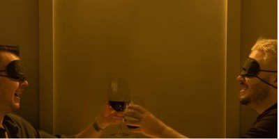 A unique dining experience you can enjoy with your partner, family and friends Eating while blindfol Photo