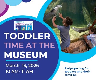 Colorful background with otters describing the date and time of the event. Photo