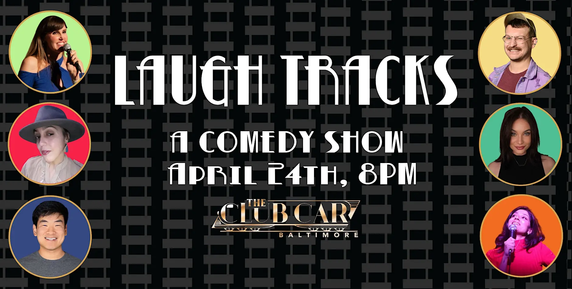 A title card showing 6 performers and the show name Photo