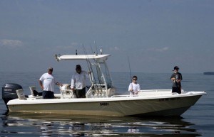 Captain Gary and a few fly fishing patrons Photo