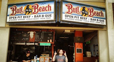 Bull on the Beach-2nd Street Photo