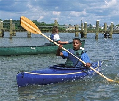 Boy in a kayak Photo