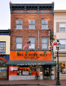 Brick exterior of Chick & Ruth's Delly Photo
