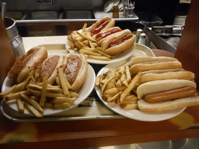 Coffman's well known hot dogs. Photo