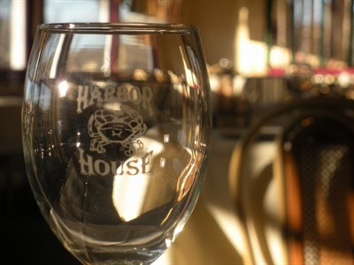 Wine glass in restaurant Photo