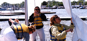 Annapolis Sailing Students on the Water Photo