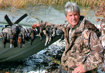 Wayne Gatling after a successful day’s hunt Photo