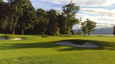 A fairway with sand traps at Greystone Photo