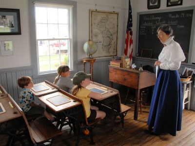 School House in Village Photo