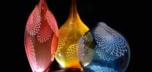 Glass art vases Photo