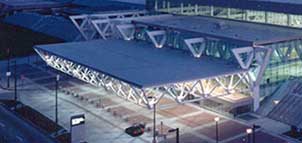 Convention Center exterior at night Photo