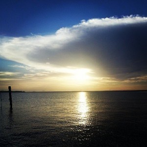Sunset view from Gilligan's Pier Seafood &amp; Steakhouse Photo