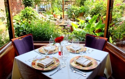 Mezzos table on porch Photo