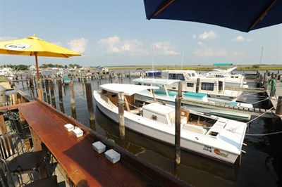 Boats docked in a pier at Goose Bay Marina & Campground Photo