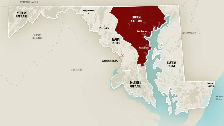 Map of Central Maryland for FHMD