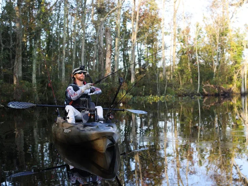 Kayak fishing with Steven Kamborous