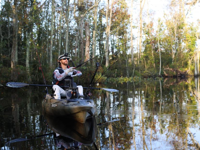Kayak fishing with Steven Kamborous