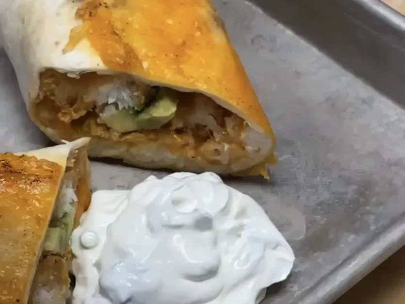 Burrito on table
