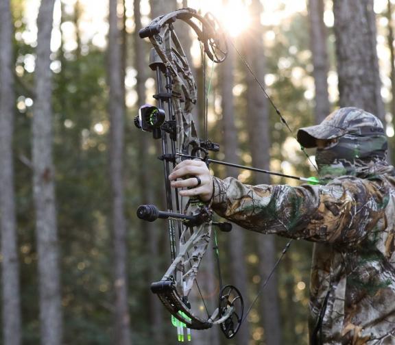 Person in Camo Bow Hunting