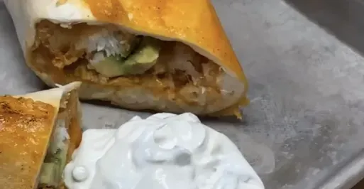 Burrito on table