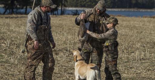 Family waterfowl hunting