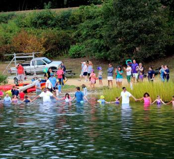 Ceremonial Bernie Fowler Wade-In at RiverFest 2019 Photo