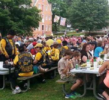 People enjoying all the corn they can eat! Photo