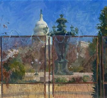 Barbed Wire and Botanic Garden, Elaine S Wilson Photo