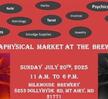 Come for the metaphysical vendors and stay for the beer. Photo