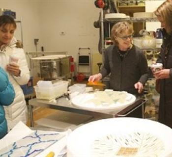 Group shot of the 2024 tour in Patti Hegland's studio Photo