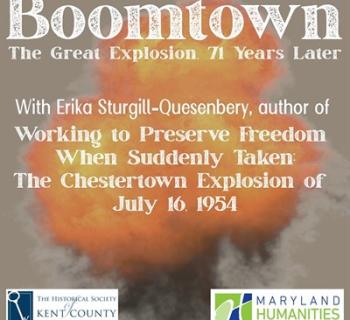 Explosion image behind the program title   Photo